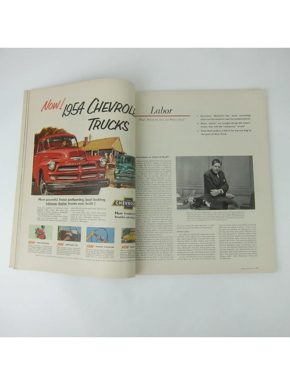 Vintage FORTUNE Magazine December 1953 Nash Seagrams Chevy GE American Airlines